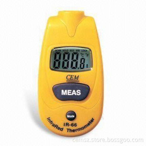 Pocket Infrared Thermometer with Automatic Data Hold and Over-range Indication